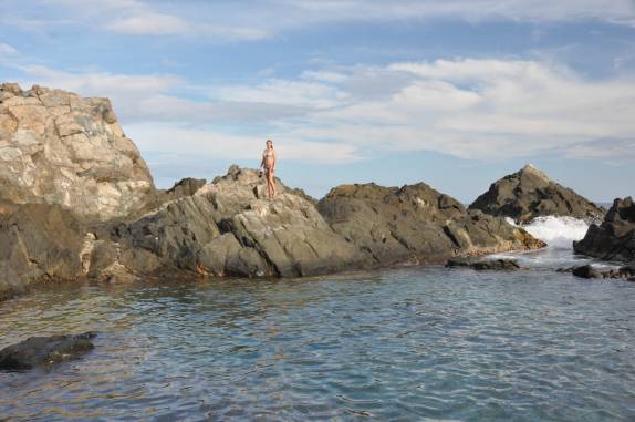 Piscina natural na parte sul da ilha de Aruba